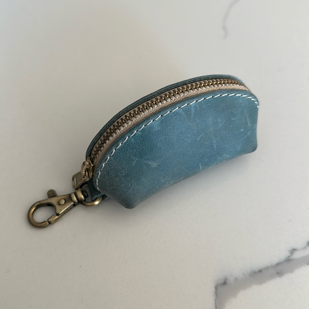 Aqua mini taco keychain